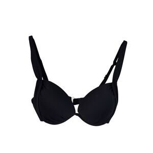 La Blanca Bikini Top Womens 8 Black Island Goddess Underwire Over the Shoulder